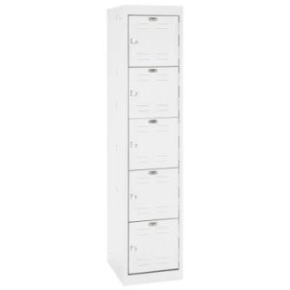 Sandusky 66 in. H 5 Tier Welded Steel Storage Locker in White LF5H151866 22