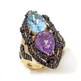 Rarities Fine Jewelry with Carol Brodie 8.26ct Amethyst, Blue Topaz and Black    7715984