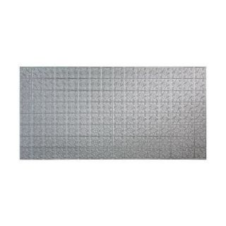 Fasade 96 in. x 48 in. Traditional 1 Decorative Wall Panel in Argent Silver S50 09