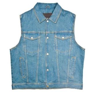 Mossi Mens Size 46 Denim Vest in Blue 20 108D 46