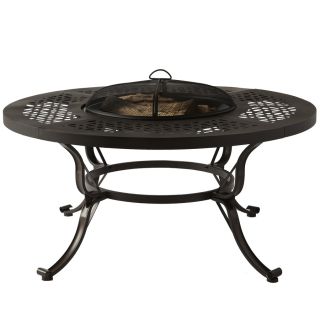 Pleasant Hearth 48 in W Wenge Speckle Steel Wood Burning Fire Pit