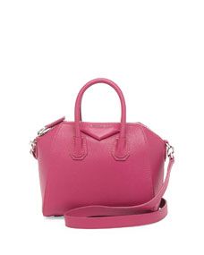Givenchy Antigona Mini Leather Satchel Bag, Magenta