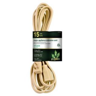Power By Go Green 15 ft. 14/3 SPT A/C Extension Cord   Beige GG 25615