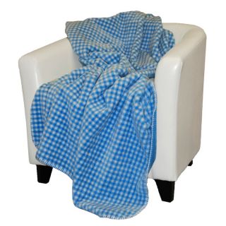 Denali Blue and White Gingham Throw Blanket