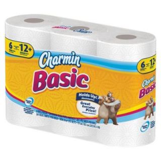 Charmin 3.88 in. x 4 in. Toilet Paper 1 Ply (308 Sheets/Roll   6 per Pack) PAG85982PK