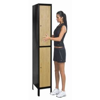 78 in. High 2 Tier Hybrid Knock Down Locker in Oak Finish (15 in. W x 18 in. D x 78 in. H)