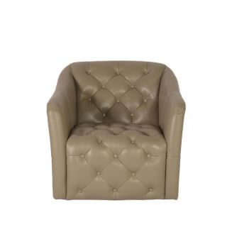 Lazzaro Leather Hollywood Tufted Swivel Tub Chair