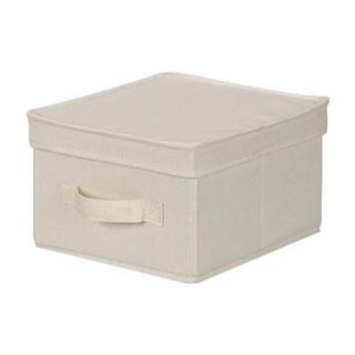 Household Essentials Medium Canvas Storage Box with Lid