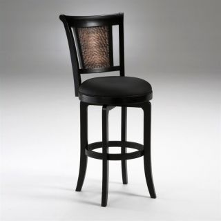 Hillsdale Cecily 26.5" Swivel Counter Stool in Black   4887 826