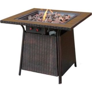 UniFlame Propane Tile Gas Fire Pit Table