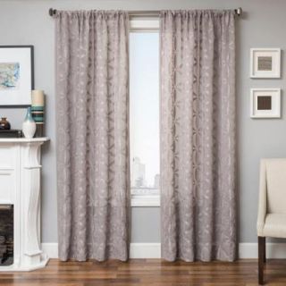 Sander Sheer Rod Pocket Curtain Panel Light Grey 96 inch