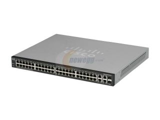 Cisco SF300 48P (SRW248G4P K9 NA) 48 port 10/100+1000 PoE Managed Switch with Gigabit Uplinks