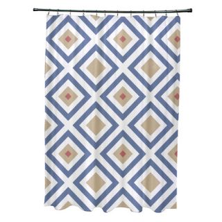 by design Subline Geometric Shower Curtain