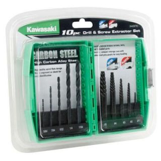 Kawasaki Screw Extractor and Drill Bit Set (10 Piece) 840979