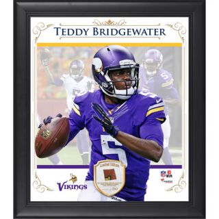 Fanatics Authentic Teddy Bridgewater Minnesota Vikings Framed 15 x 17 Composite Collage with Piece of Game Used Football Limited Edition of 250