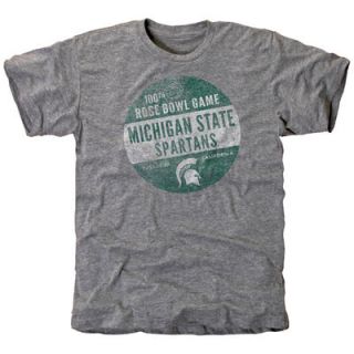 Michigan State Spartans 2014 Rose Bowl Bound Vintage Pin T Shirt   Ash