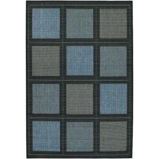 Couristan Recife Summit Blue Black 8 ft. 6 in. x 13 ft. Area Rug 10435000086130T