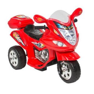 Kids Ride On Motorcycle 6V Toy Battery Powered Electric 3 Wheel Power Bicycle Red