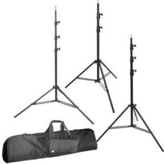 Impact Air Cushioned Three Light Stand Kit with Case LS 3K