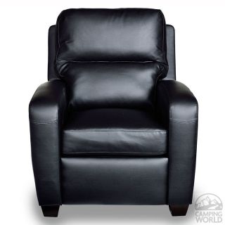 Brice Bonded Leather Recliner, Black   Opulence Home 738 10ROYBLK   Indoor Chairs