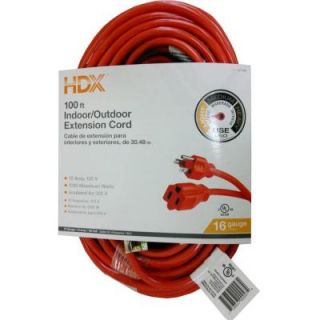 HDX 100 ft. 16/3 Extension Cord HD#277 525
