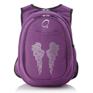 Obersee Kids All In One Bling Rhinestone Angel Wings Backpack With