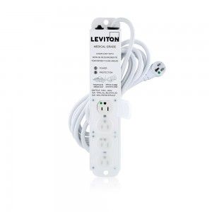 Leviton 5304M 1S5 15A, 120V, 4 Outlet Power Strip, 15ft Cord