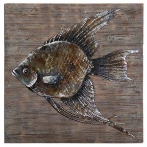 Uttermost 4273 Iron Fish Wall Art