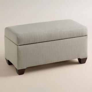 Textured Woven Pembroke Upholstered Storage Bench