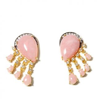 Rarities Fine Jewelry with Carol Brodie Pink Opal and White Zircon Vermeil Eas   7875876