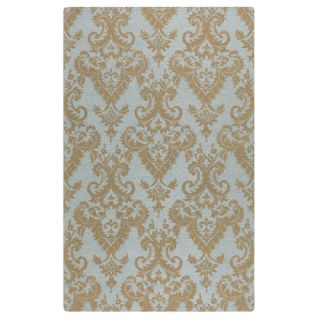 Toulouse Blue Gray Damask Area Rug by Uttermost