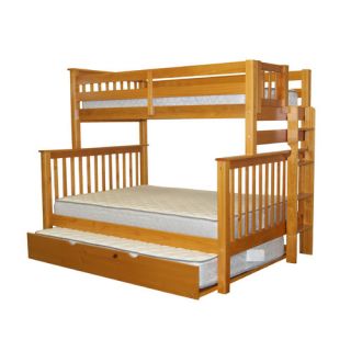 Bedz King Twin Over Full Bunk Bed with Full Trundle