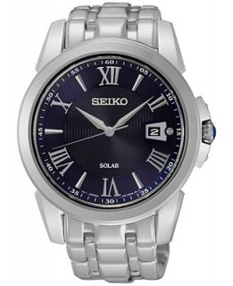 Seiko Mens Solar Le Grand Sport Stainless Steel Bracelet Watch 42mm