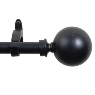 Rulu 28 in.   48 in. Telescoping Black Ball Rod Set 28057