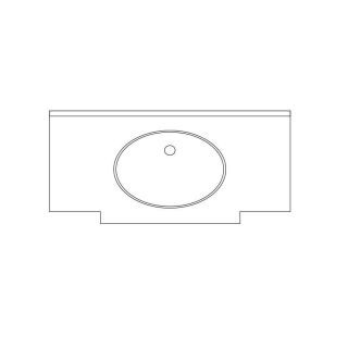 US Marble Marquee Evercor Apollo Solid Surface Undermount Bathroom Vanity Top (Common 25 in x 24 in; Actual 24.5 in x 23.25 in)