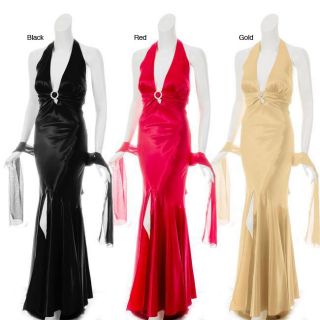 Aspeed Womens Halter style Deep V neck Dress  ™ Shopping
