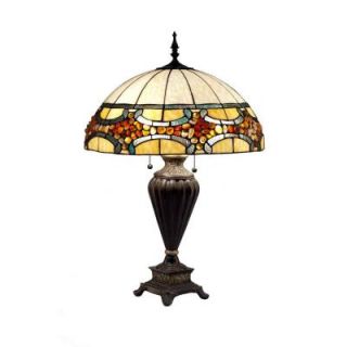 Serena D'italia Tiffany Emperor Jade 35 in. Bronze Table Lamp TF2030JSTL