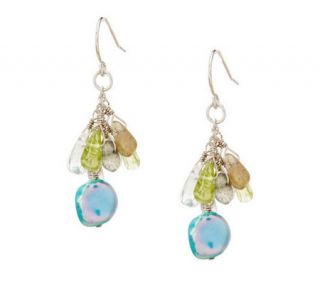 Honora Cultured Keshi Pearl and Gemstone Sterling Earrings —