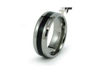Titanium Ring w/ Black Resin Inlay