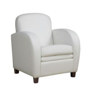 Specialities Leather Look Accent Chair in White I 8037