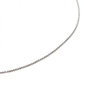 Sterling Silver Adjustable 1mm Rope Link 30" Chain Necklace   7933291