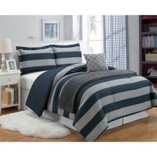 Stripe 5 Piece Comforter Set by Luxury Home
