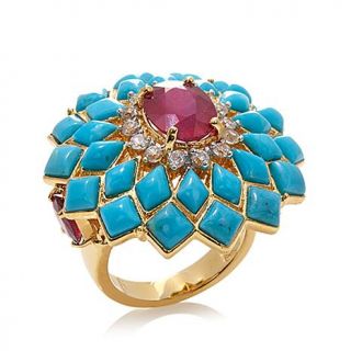 Rarities Fine Jewelry with Carol Brodie Ruby, Turquoise and White Zircon Verme   7708820