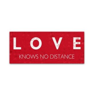 Trademark Fine Art 10 in. x 24 in. "Love Knows No Distance" by Michael Mullan Printed Canvas Wall Art WAP0073 C1024GG