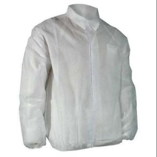 CELLUCAP 6512EWHLM Disposable Lab Jacket,White,M,PK 50