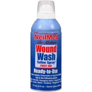 NeilMed Wound Wash Saline Spray, 6 fl oz