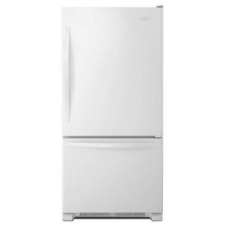 Whirlpool 33 in. W 22.1 cu. ft. Bottom Freezer Refrigerator in White WRB322DMBW