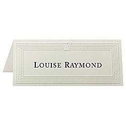First Base Overtures Embossed Tent Cards 1 1316 x 4 14  30percent Recycled Ivory Pack Of 60