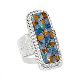 Jay King Micro Opal and Tiger's Eye Inlay Sterling Silver Ring   1827460