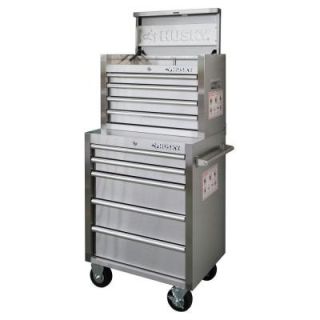 Husky 26 in. 9 Drawer Stainless Steel Tool Chest and Cabinet Set HOTC2609J0QES